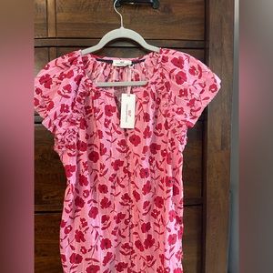 Rick Rose Floral Ruffle Top